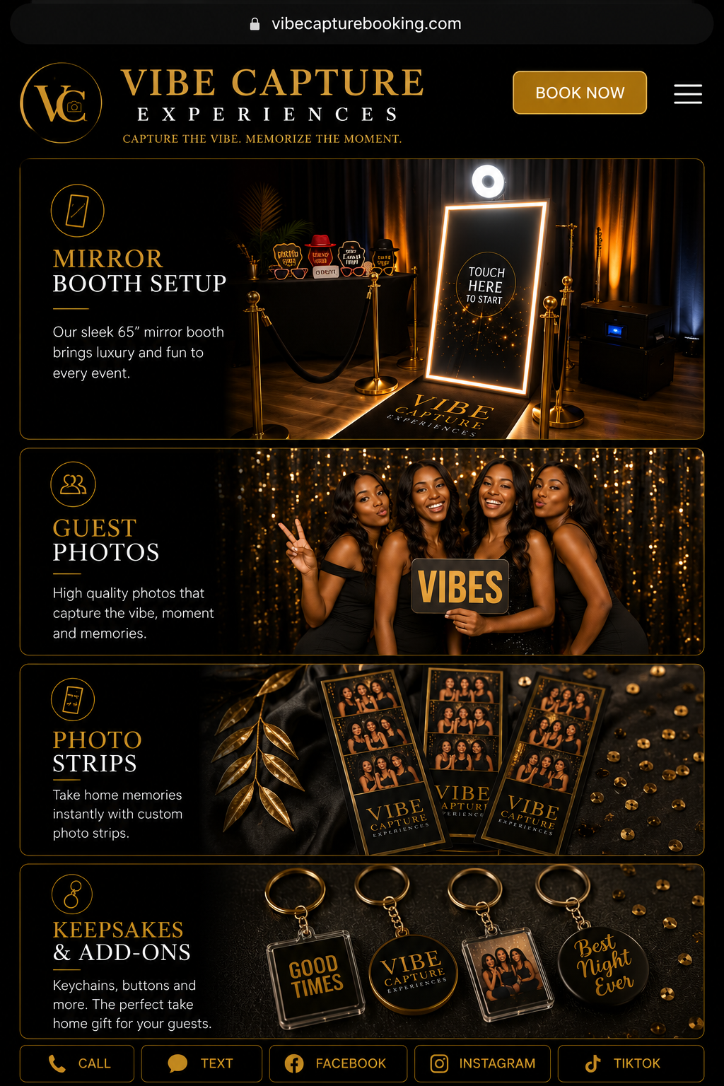 Vibe Capture Experiences luxury gallery preview